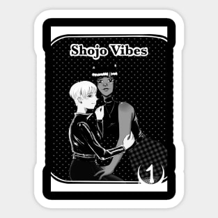 Shojo Vibes Manga Cover (White) Sticker